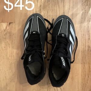adidas Adizero Black and Gray Athletic Shoes Football Cleats